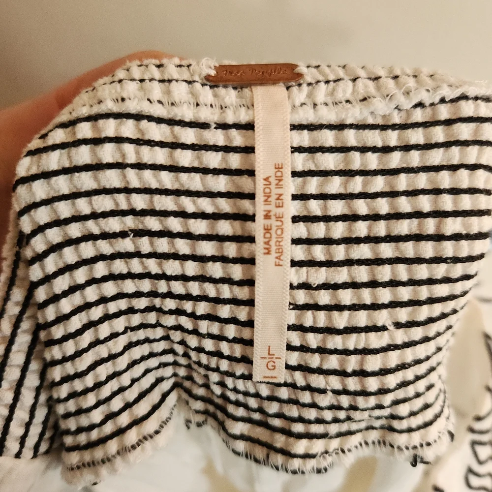 Nwt Free People Lotus Two Piece Set White Blue Embroidered Maxi Skirt Large L - Picture 11 of 13